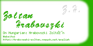 zoltan hrabovszki business card